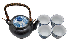 Load image into Gallery viewer, Blue &amp; white tea set
